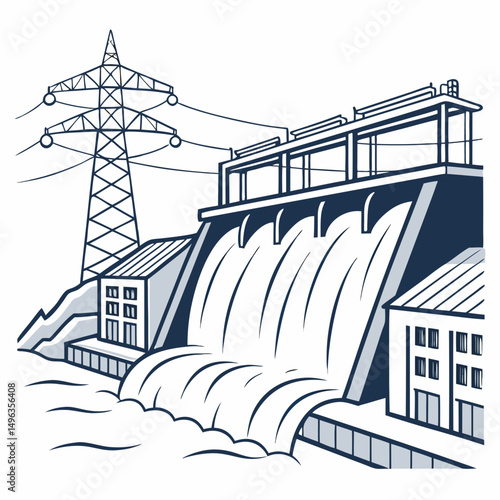Hydroelectric dam power generation renewable energy
