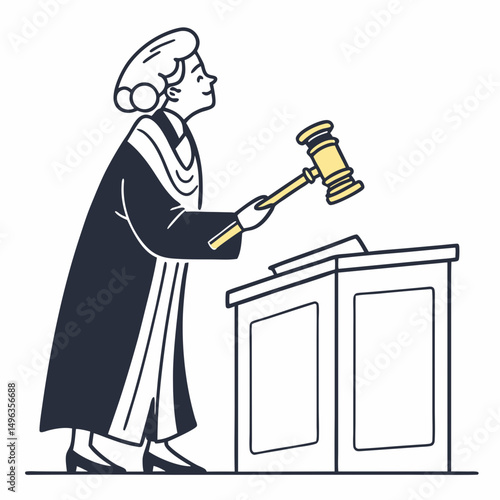 Judge woman gavel courtroom justice law legal