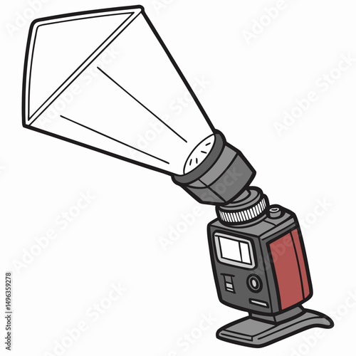 Camera flash with diffuser cone accessory