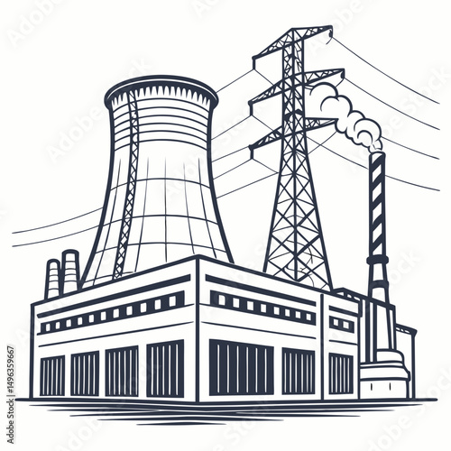 Industrial power plant energy generation facility