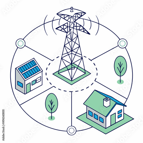 Smart grid energy network sustainable power system