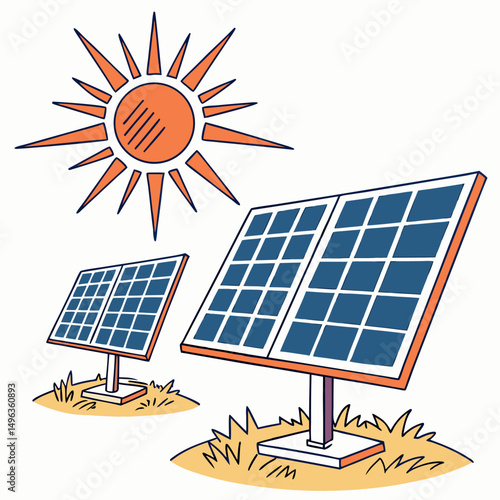 Clean energy solar panels power sun alternative