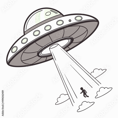 Alien abduction ufo spaceship beam person