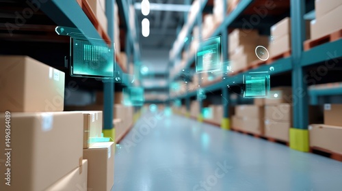 Smart Warehouse Technology with Inventory Management System and Logistics Optimization