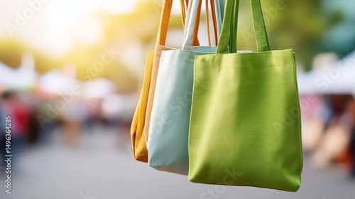 Sustainable Fabric Bags: Eco-Friendly Shopping, Zero Waste Lifestyle, Reusable Totes