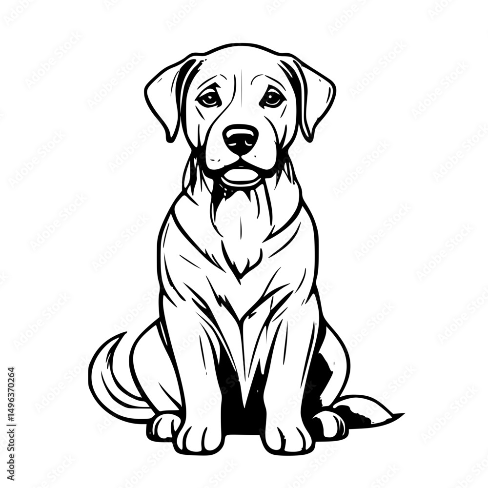 Obraz premium Dog icon design that can be used as a symbol of a pet, animal, living creature, or other editing tool.