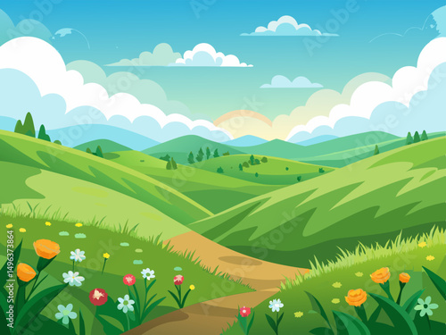 hill illustration