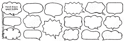 手描き＆シンプルな吹き出し素材