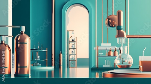 Wallpaper Mural Modern, minimalist laboratory interior design. Torontodigital.ca
