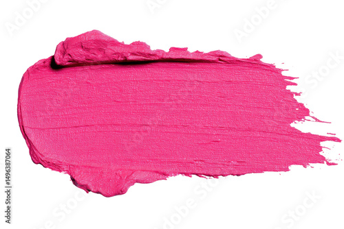 Bold pink lipstick smudge