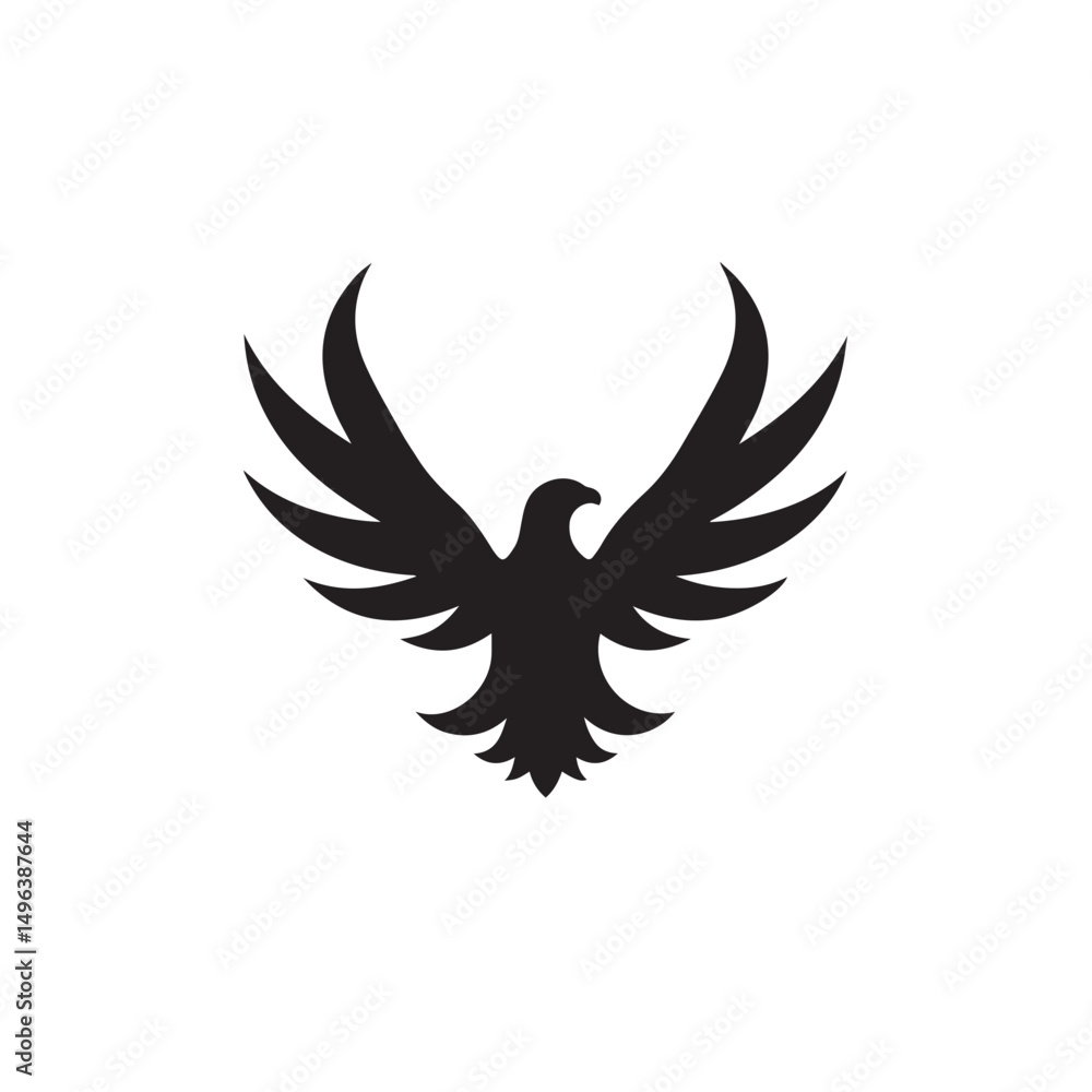 Fototapeta premium eagle logo vector Bold and clean eagle logo vector, with sharp lines and a strong silhouette 