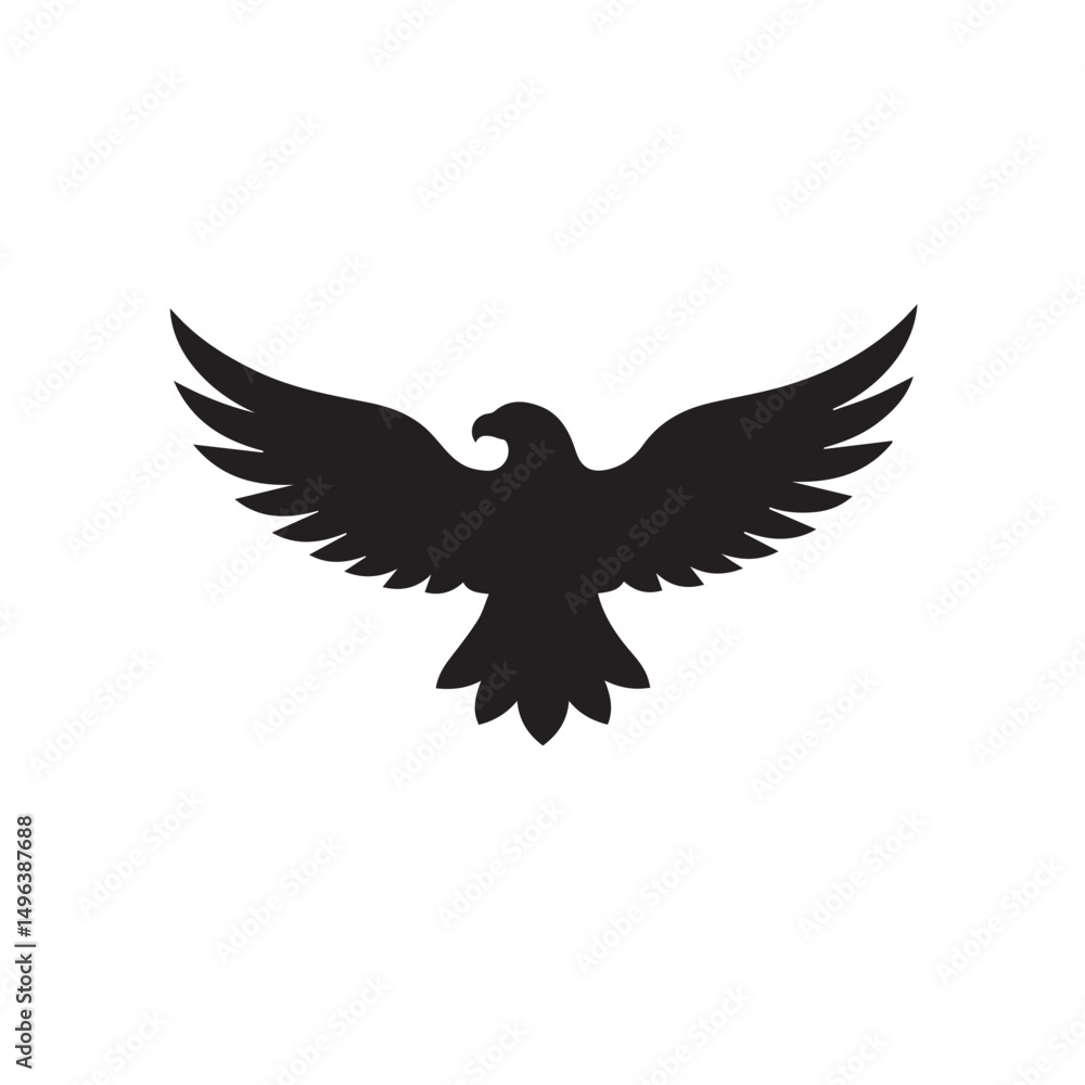 Obraz premium eagle logo vector Bold and clean eagle logo vector, with sharp lines and a strong silhouette