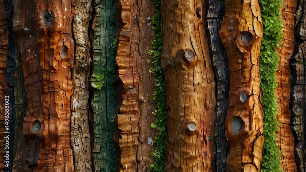 Naklejka premium Stunning Tree Bark Close-Up Textures for Natural Backgrounds and Designs