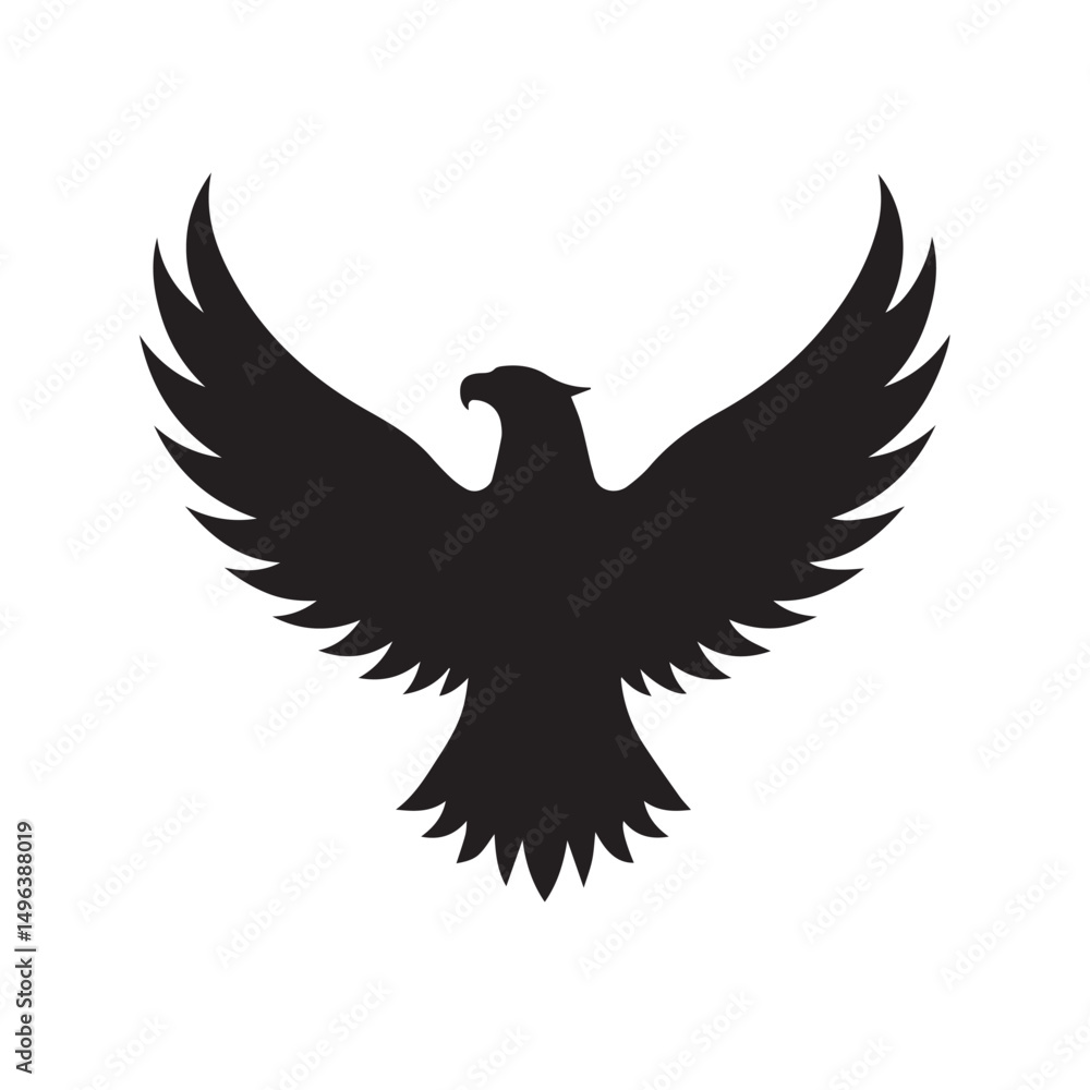 Obraz premium eagle logo vector Bold and clean eagle logo vector, with sharp lines and a strong silhouette