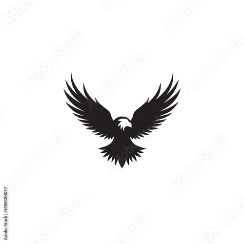 eagle logo vector Bold and clean eagle logo vector, with sharp lines and a strong silhouette 
