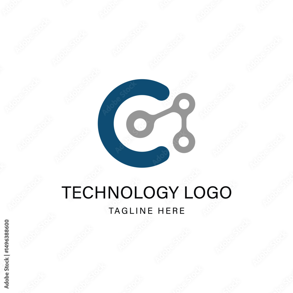 Fototapeta premium Technology Logo Design Graphic Vector 