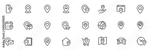 Set icons travel tourism.
