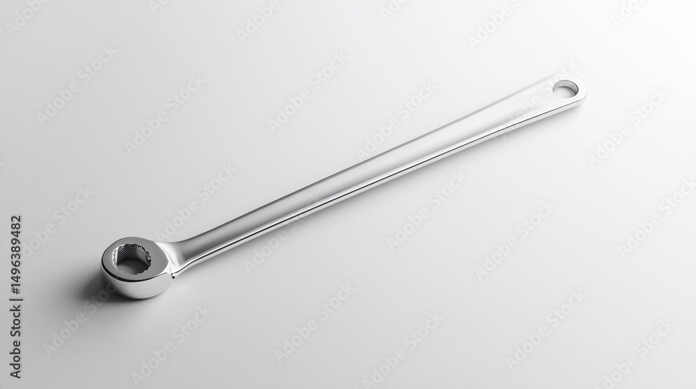 Shiny metal adjustable wrench Shiny metal adjustable wrench
