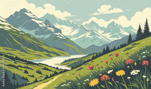 very beautiful swiss scenery