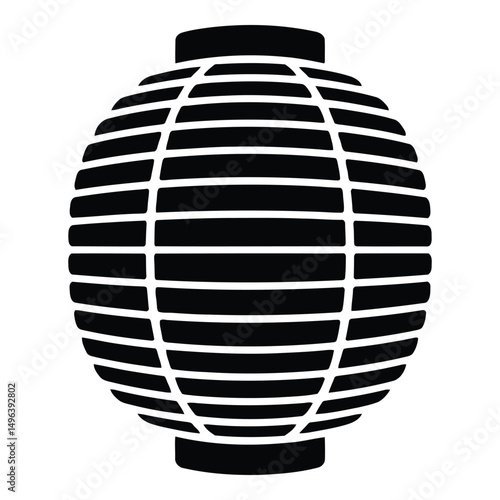 Simple Vector Illustration of a Japanese Lantern