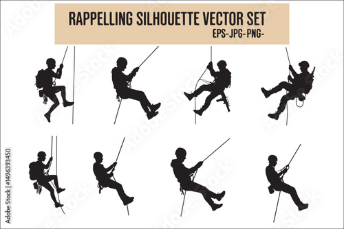 Rappelling Silhouette Shirt – Rock Climber Design for Adventure Lovers