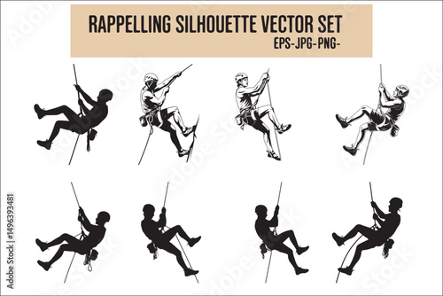 Rappelling Silhouette Shirt – Rock Climber Design for Adventure Lovers