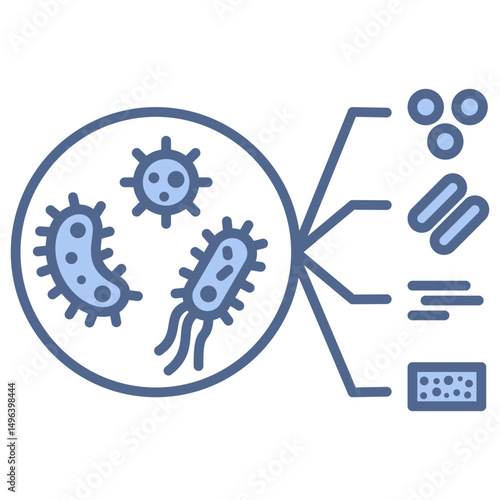 Metagenomics Blue Icon