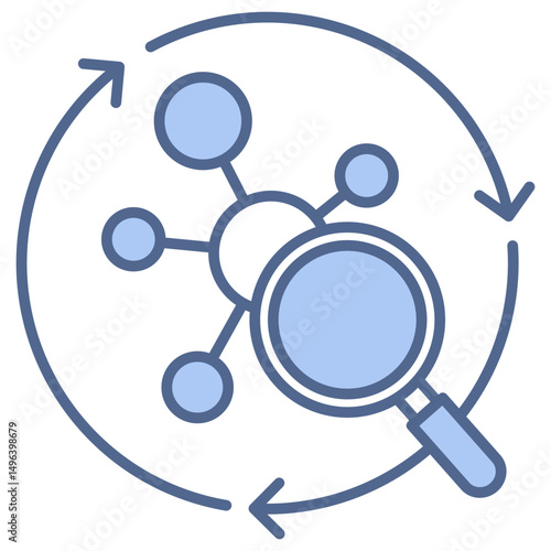 Metabolic Analysis Blue Icon