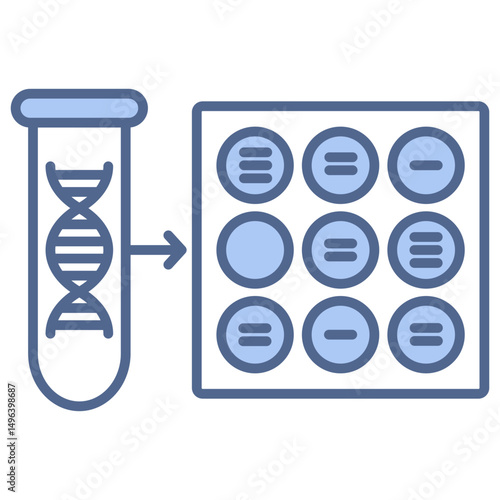 Digital Pcr Blue Icon