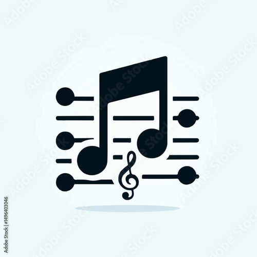 musical scale icon vector illustration