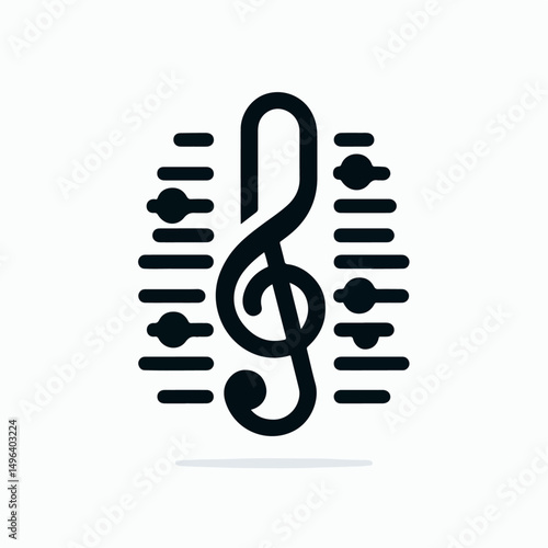 musical scale icon vector illustration
