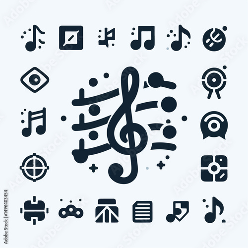musical scale icon vector illustration
