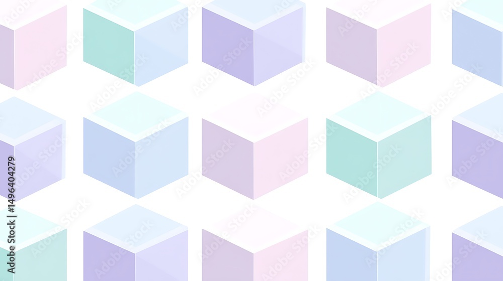 Obraz premium Pastel Cube Pattern Background.