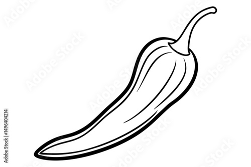 poblano chili silhouette vector