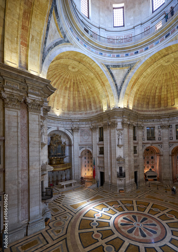 The interior of Engracia church  now National Pantheon . Lisbon. Portugal