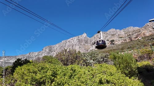 Table Mountain In Cape Town Western Cape South Africa. Amazing Landscape Of Aerial Cable Car Viewed From Above. Nature Sky Sky Forest. Landscapes Sky Panorama. Cape Town Western Cape.