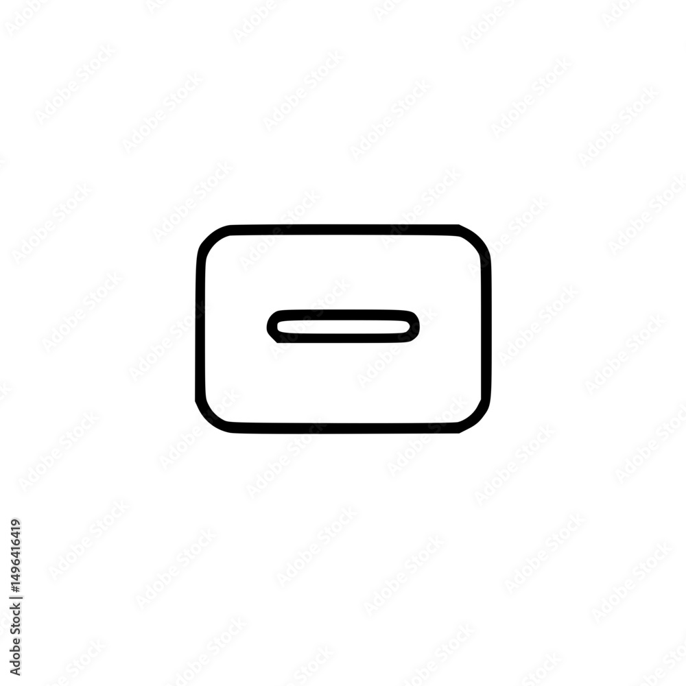 Eject Button Symbol Line Icon Eject Button Symbol Line Icon