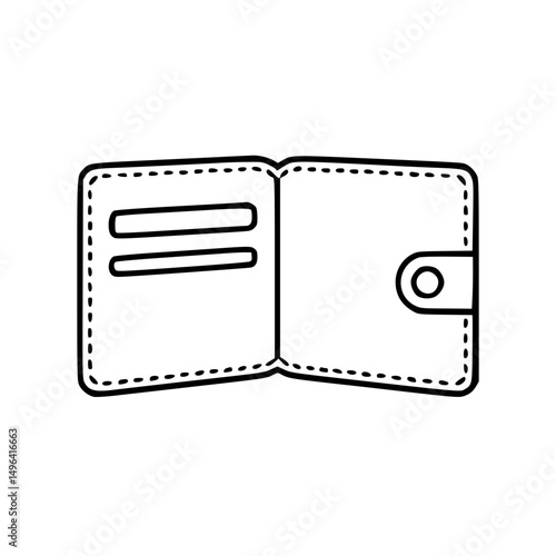 wallet with money vector