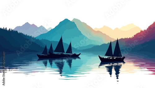 "Sunset Serenity: Fishing Beneath Fiery Peaks"
"Peaceful Pursuit: A Twilight Fishing Adventure"
"Tranquil Waters: Sunset Reflections in the Wilderness"