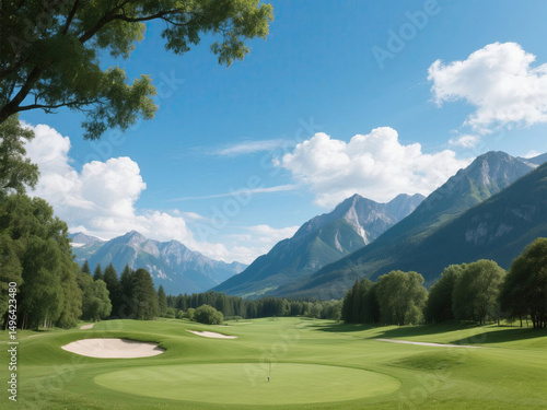 golf course in the mountains