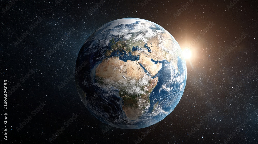 Fototapeta premium A view of planet earth from space.