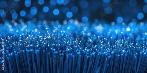 Close-up of blue bristle brush fibers