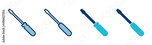 Screwdriver icon vector isolated on white background. Screwdriver vector icon