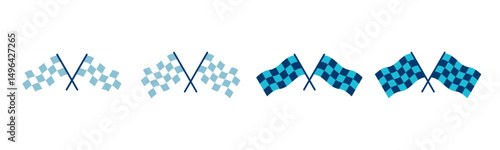 Race flag icon vector isolated on white background. Competition sport flag line vector icon. Racing flag. Start finish flag. Checkered. Start