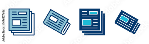 Newspaper icon vector isolated on white background. news paper icon vector