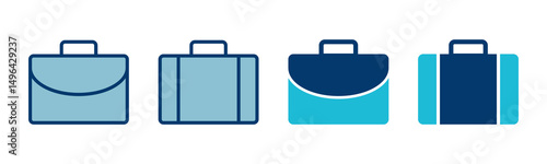 Briefcase icon vector isolated on white background. Briefcase vector icon