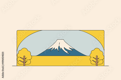 vector illustration of a mountain landscape