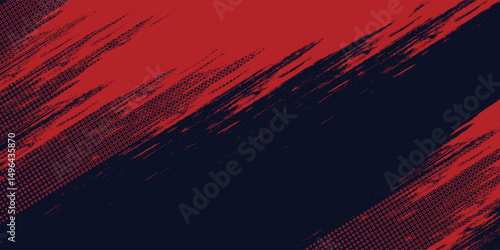 Black and red abstract grunge background with halftone style modern arts sport background abstract