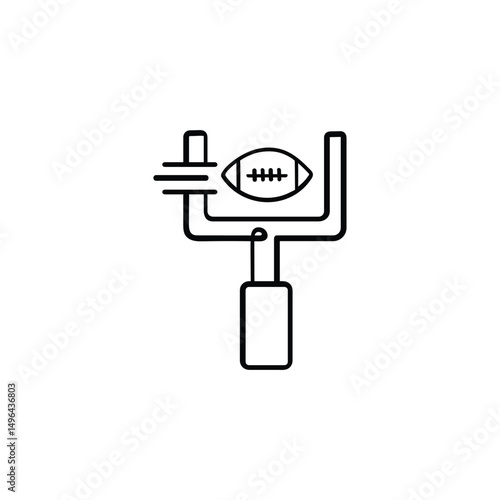 American Football Goal Line Style Icon Design