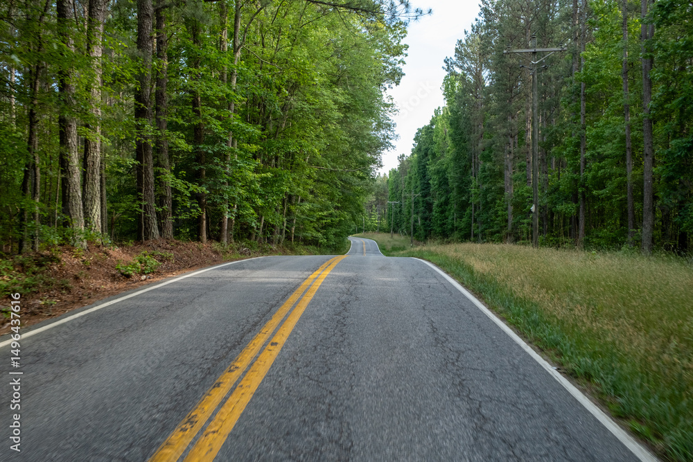 Fototapeta premium Driving in Chesterfield County, Virginia 